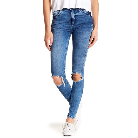NWT Free People Busted Knee Skinny Jean - Picture 1 of 8